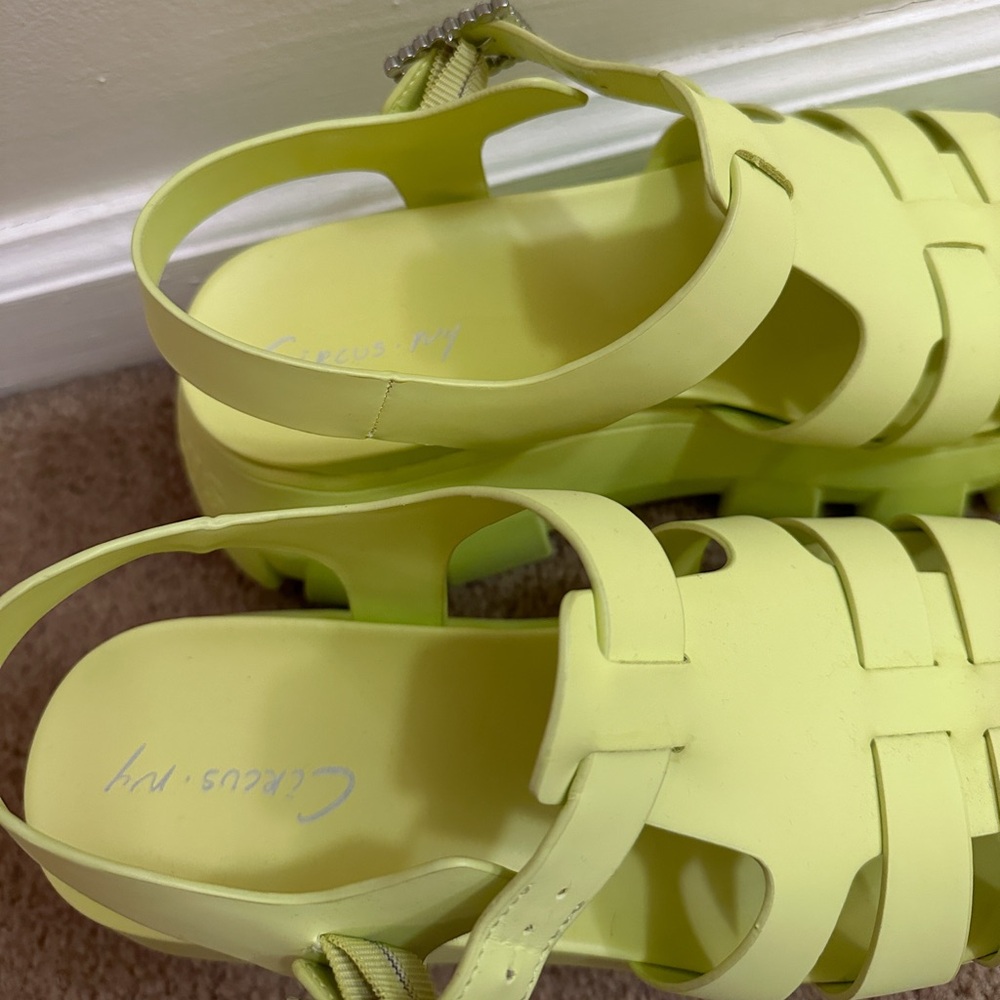 Women’s Circus NY by Sam Edelman Yellow Alyson Platform Sandals Shoes US Size 10 - Picture 7 of 16